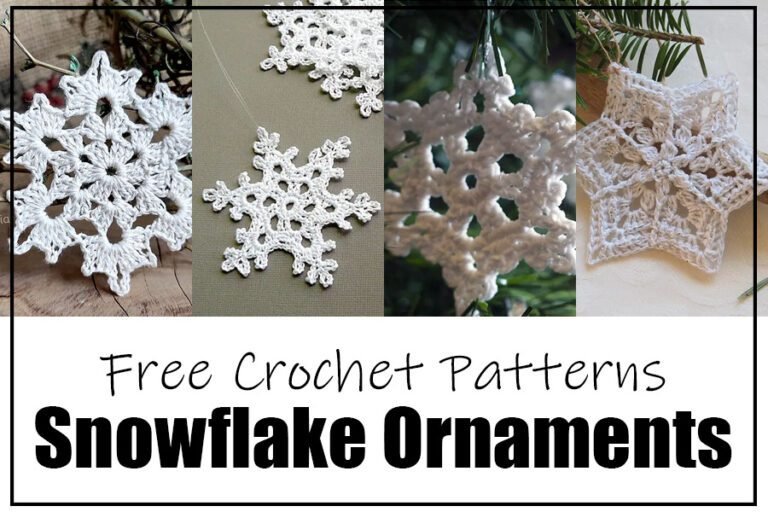 Crochet Snowflake Hanging Ornament Free Patterns